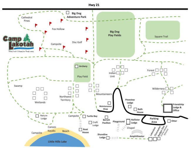 Map of Camp Lakotah